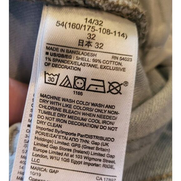 GAP Jeans Women's 14 Blue Light High Rise Girlfriend Raw Hem Embroidered Daisy - Picture 4 of 6